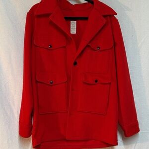 Women's Red Hudson’s Bay 100% wool. made in Canada